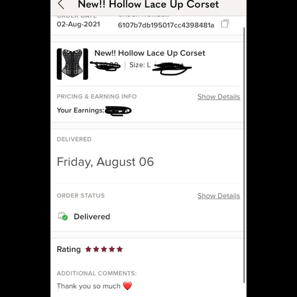 ‼️New!! Hollow Lace Up Corset - Picture 8 of 8